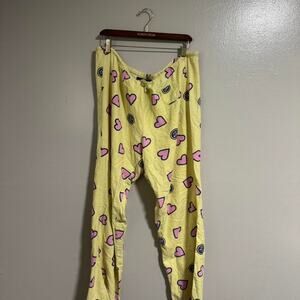Life Is Good vintage y2k pink and yellow cartoon long pajama pants women large